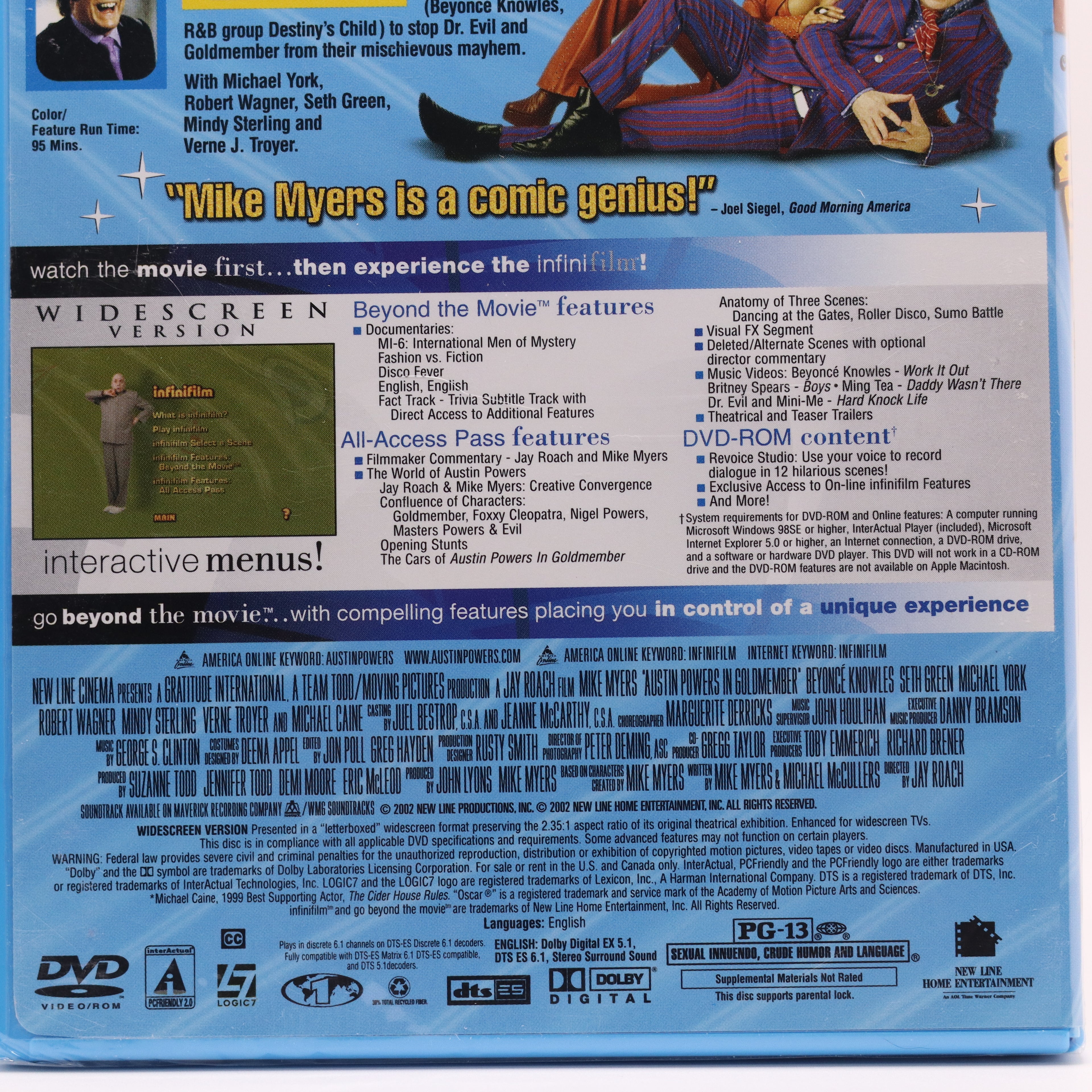 Austin Powers in Goldmember DVD, Widescreen NEW, Infinifilm