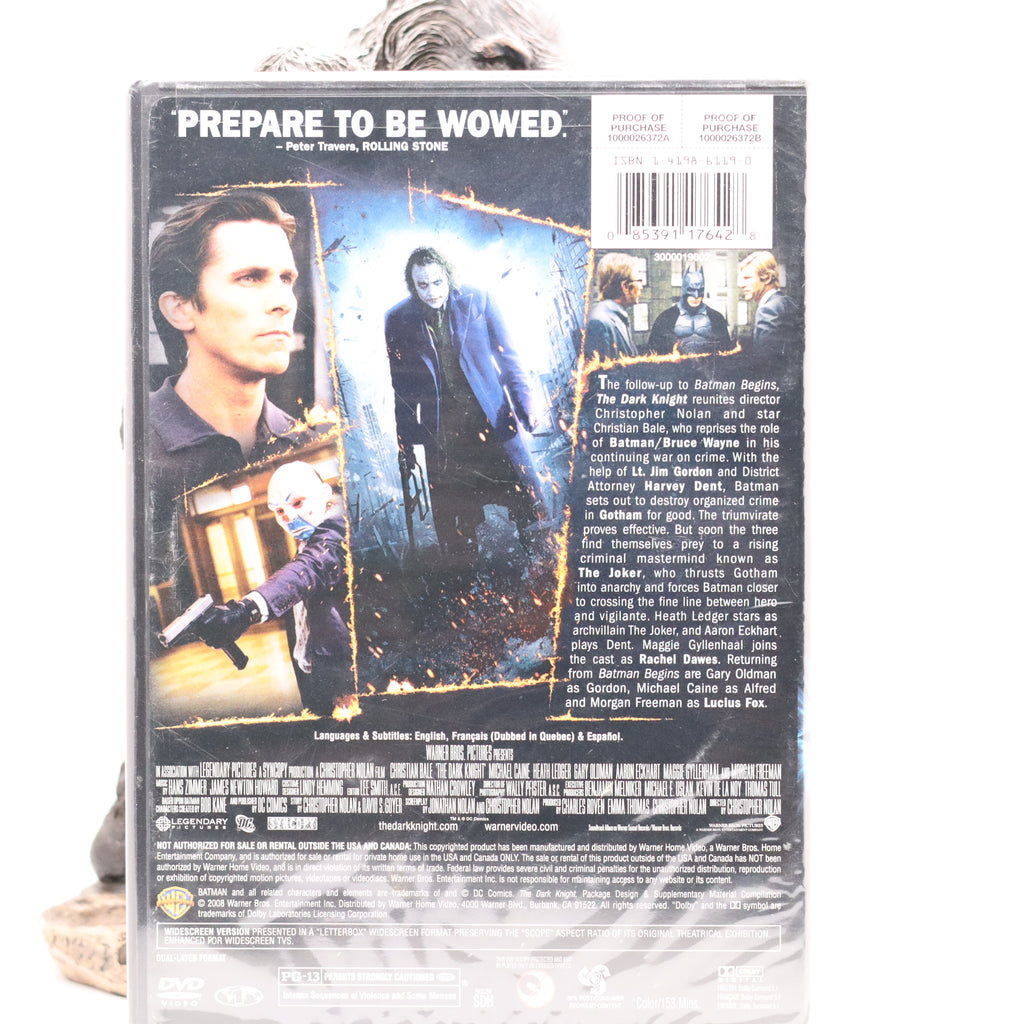 The Dark Knight DVD Widescreen Edition. NEW