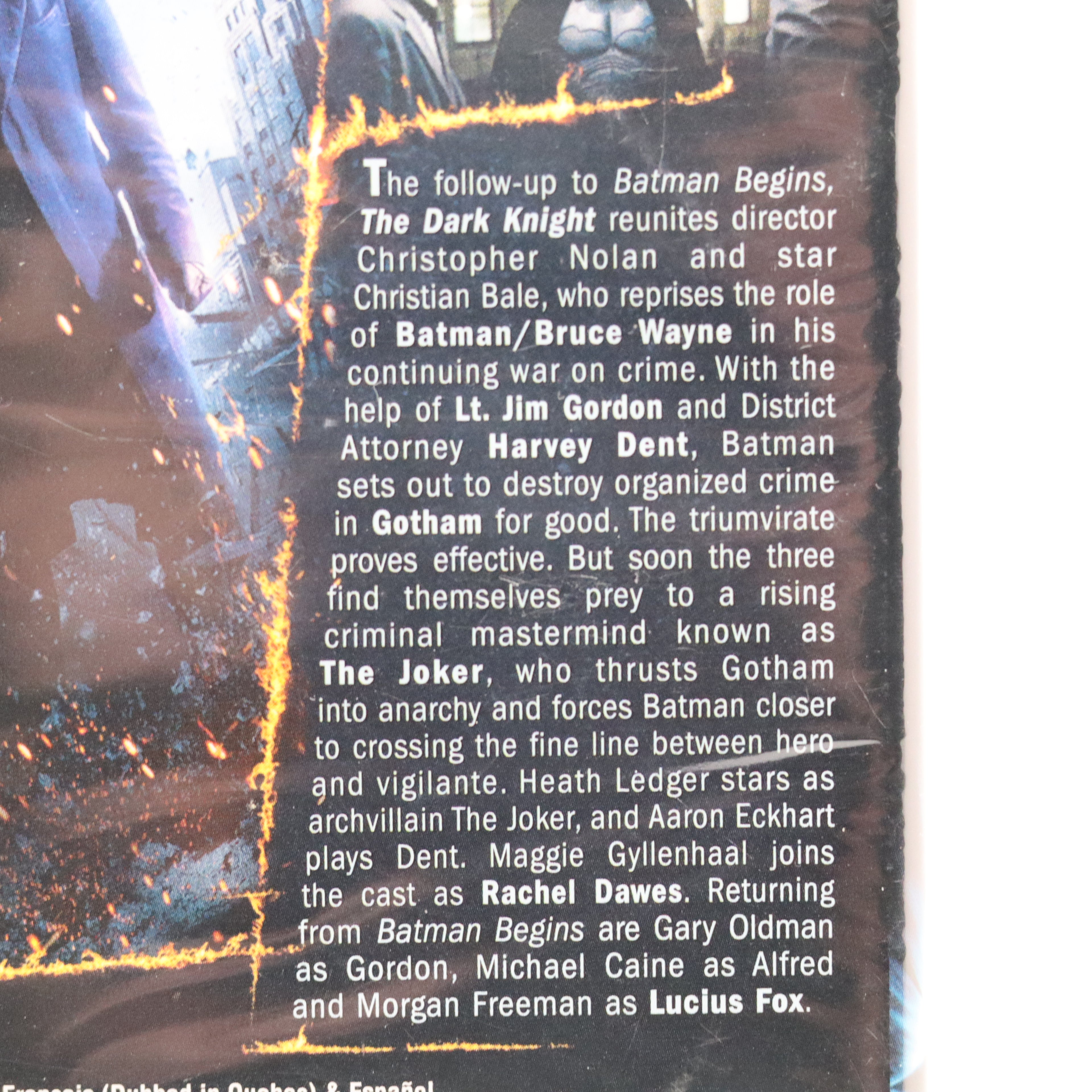 The Dark Knight DVD Widescreen Edition. NEW