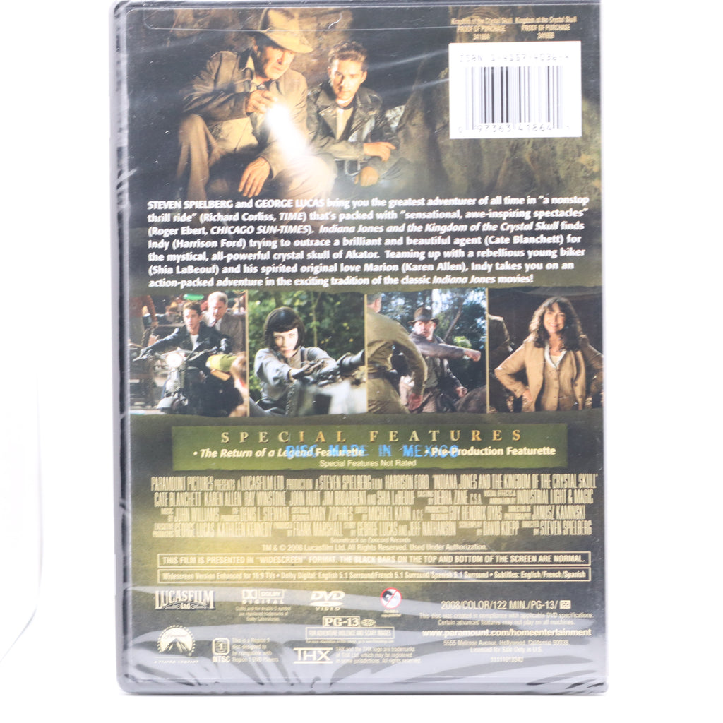 Indiana Jones and the Kingdom of the Crystal Skull DVD Widescreen NEW