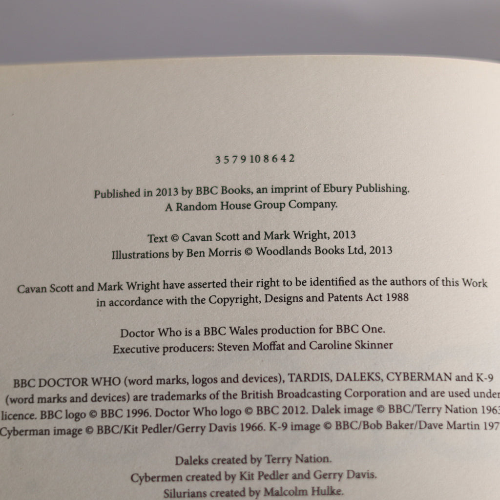 Back cover of a book with publishing information and copyright details.