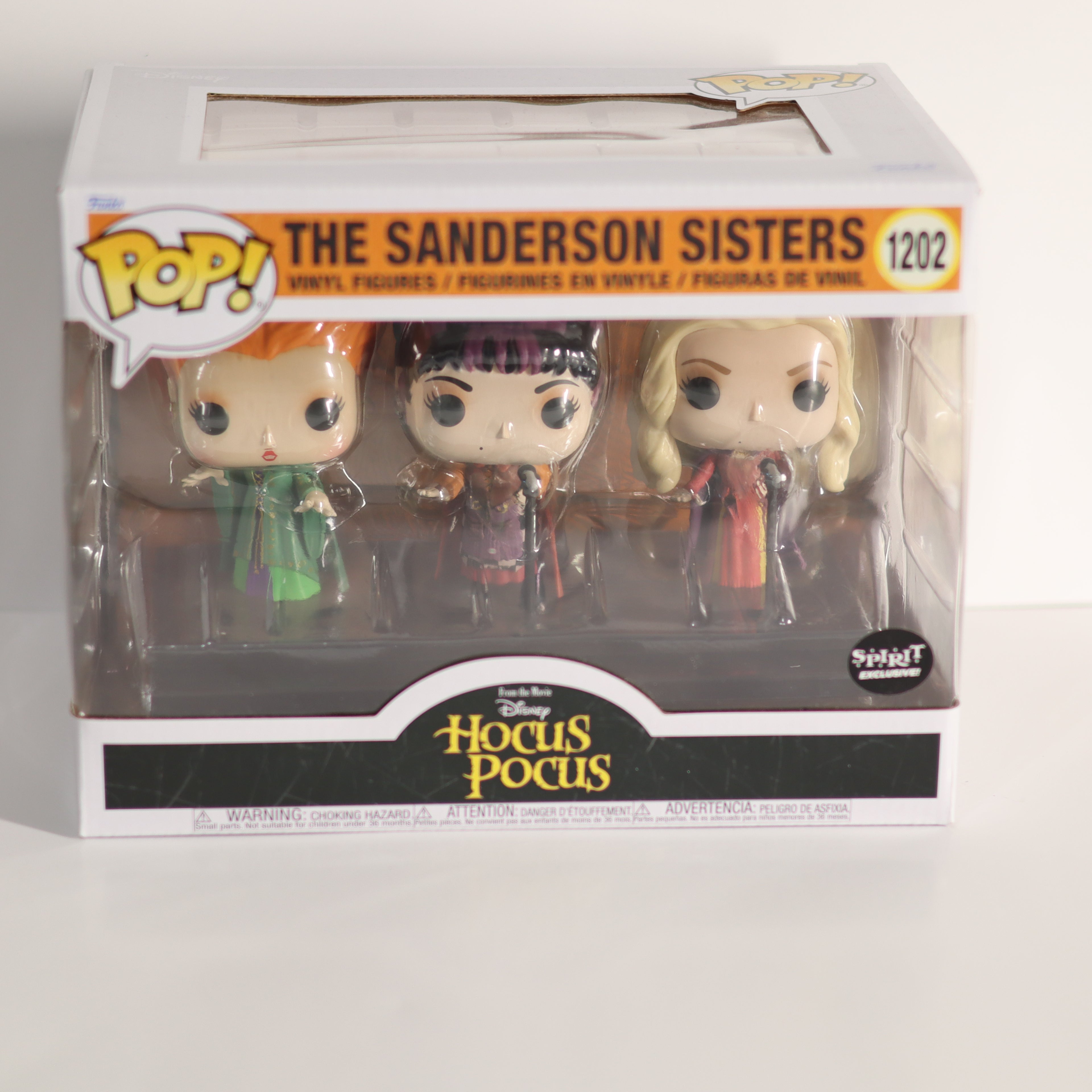 Funko Pop! packaging for The Sanderson Sisters from Hocus Pocus on a white background