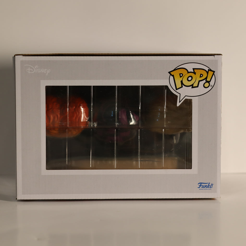 Funko Pop! box with a clear window showing a figure inside, on a neutral background