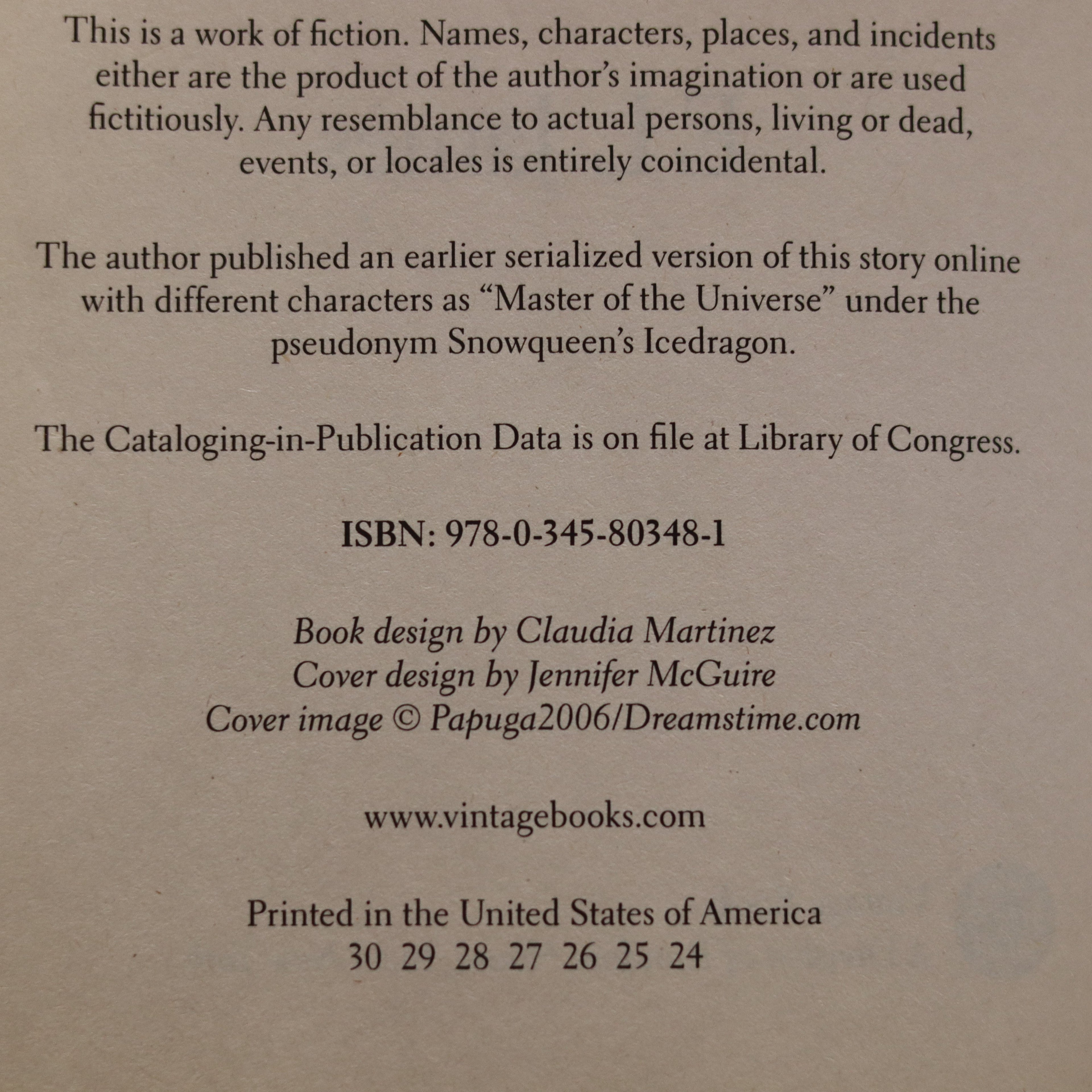 Back cover of a book with text about the author, ISBN, and design credits on a brown background.