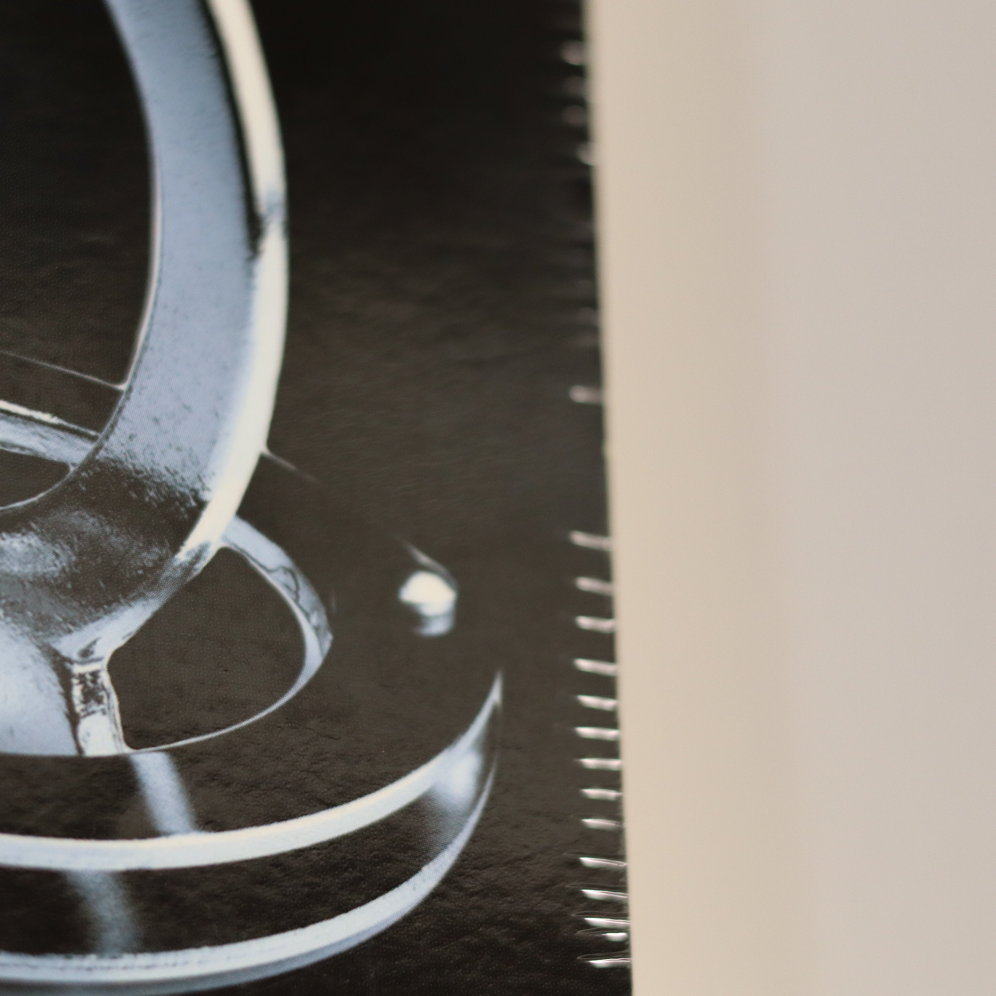 Close-up of a metallic object with a blurred background