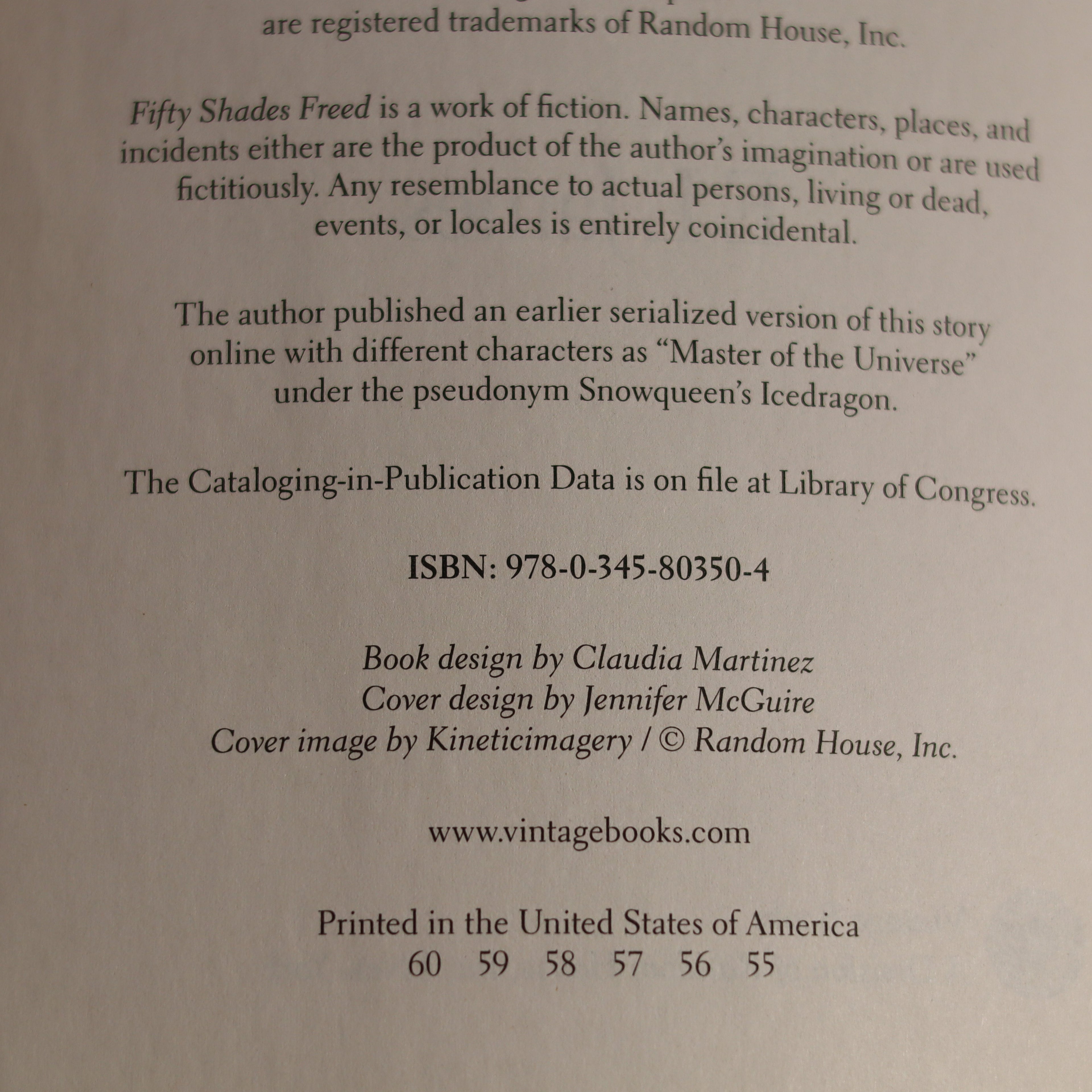 Back cover of a book with text about branding, ISBN, and design credits.