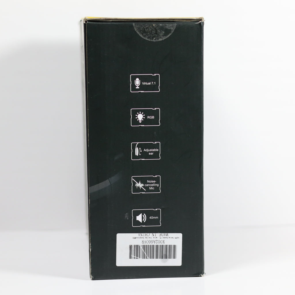 Black box with labeled features on a white background