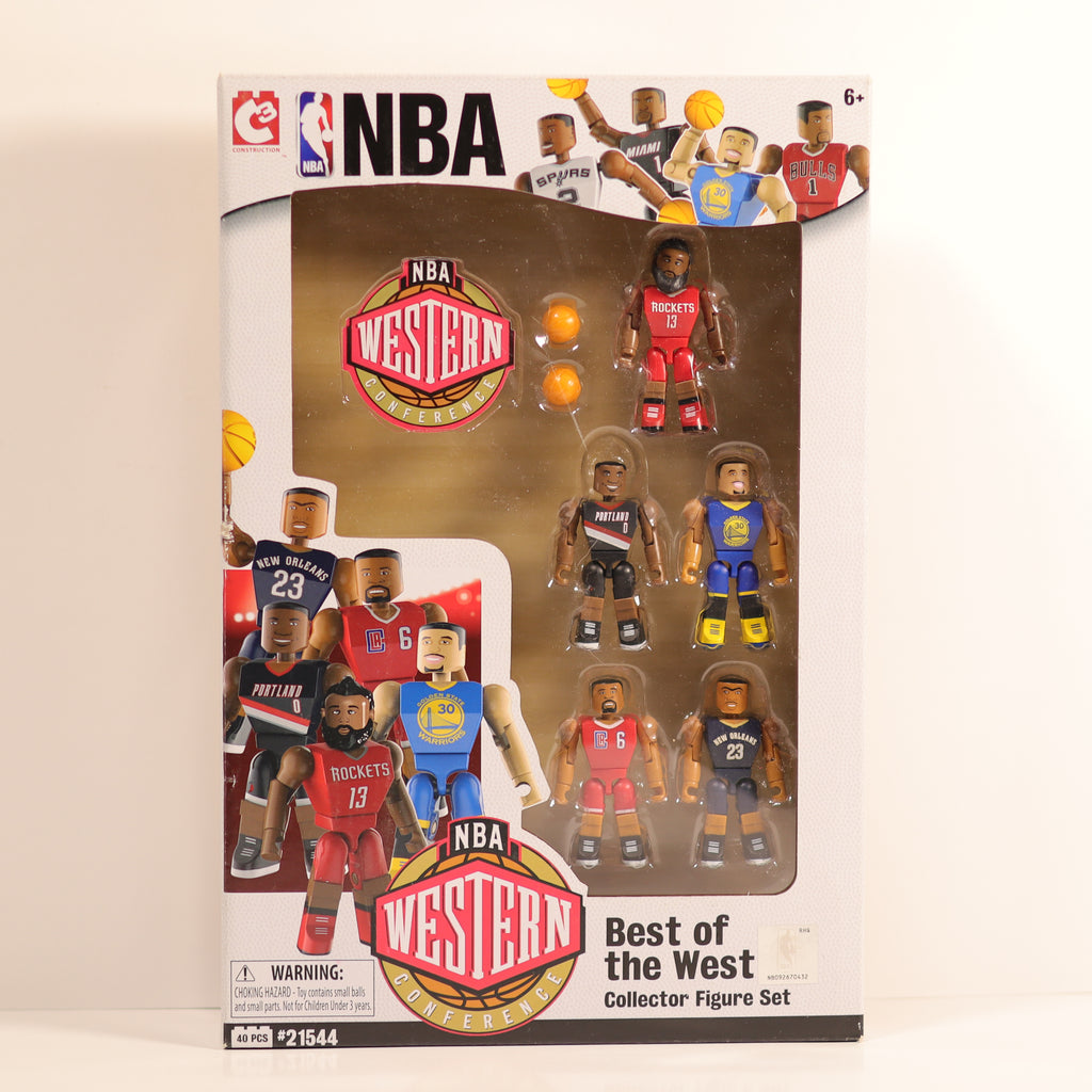 Packaged NBA Western Conference collector figure set with multiple basketball player figures.
