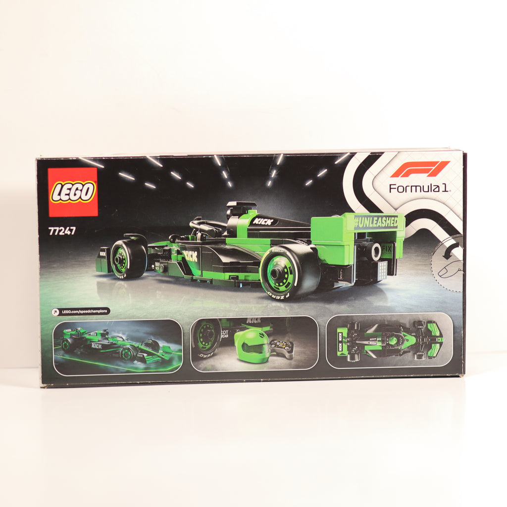 LEGO Formula 1 car set packaging on a white background