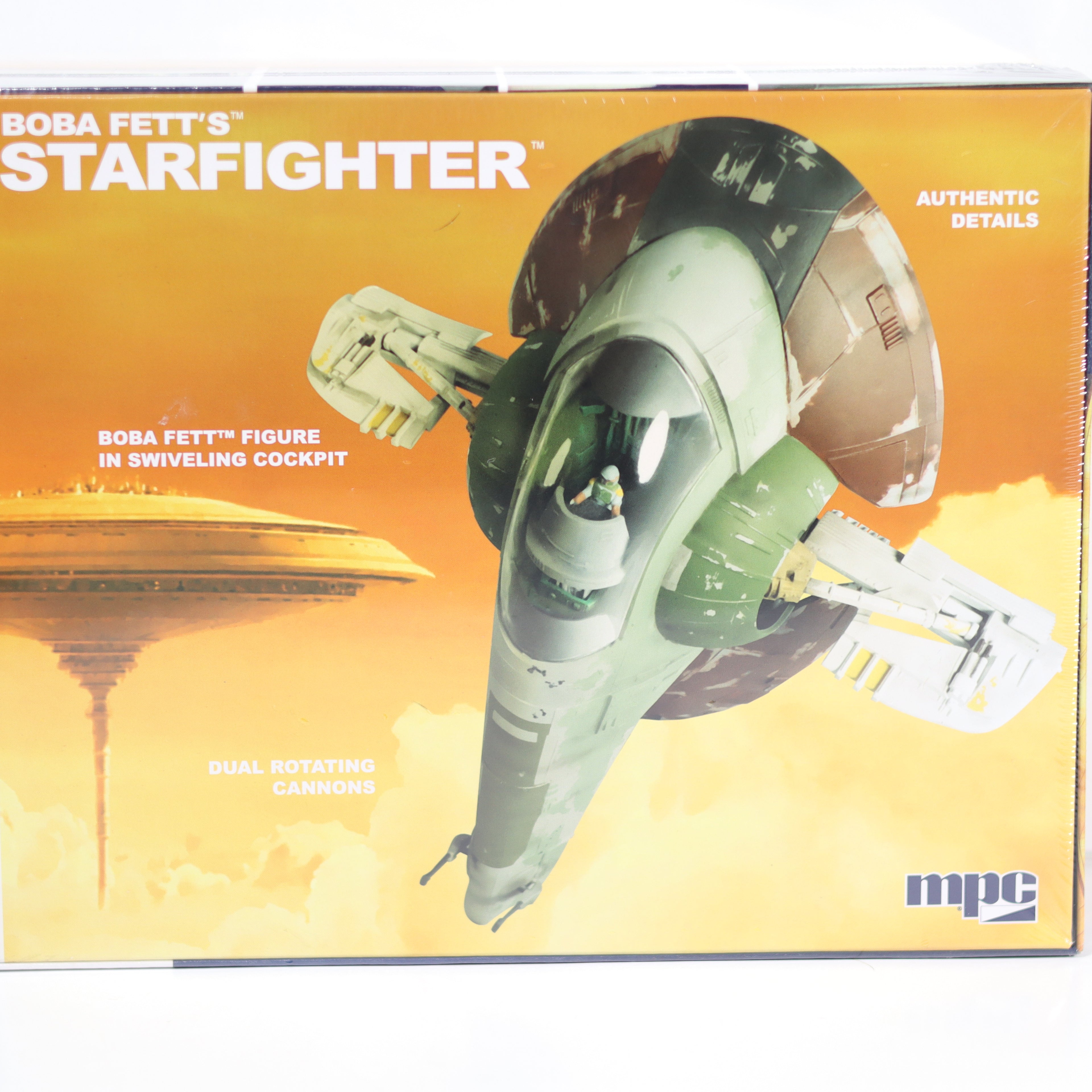 Model kit box for Boba Fett's Starfighter with MPC branding