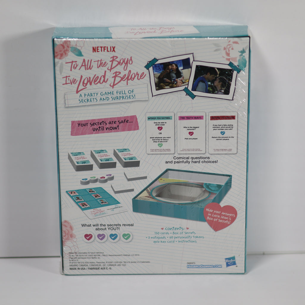 Board game packaging for 'To All the Boys I've Loved Before' by Netflix on a white background