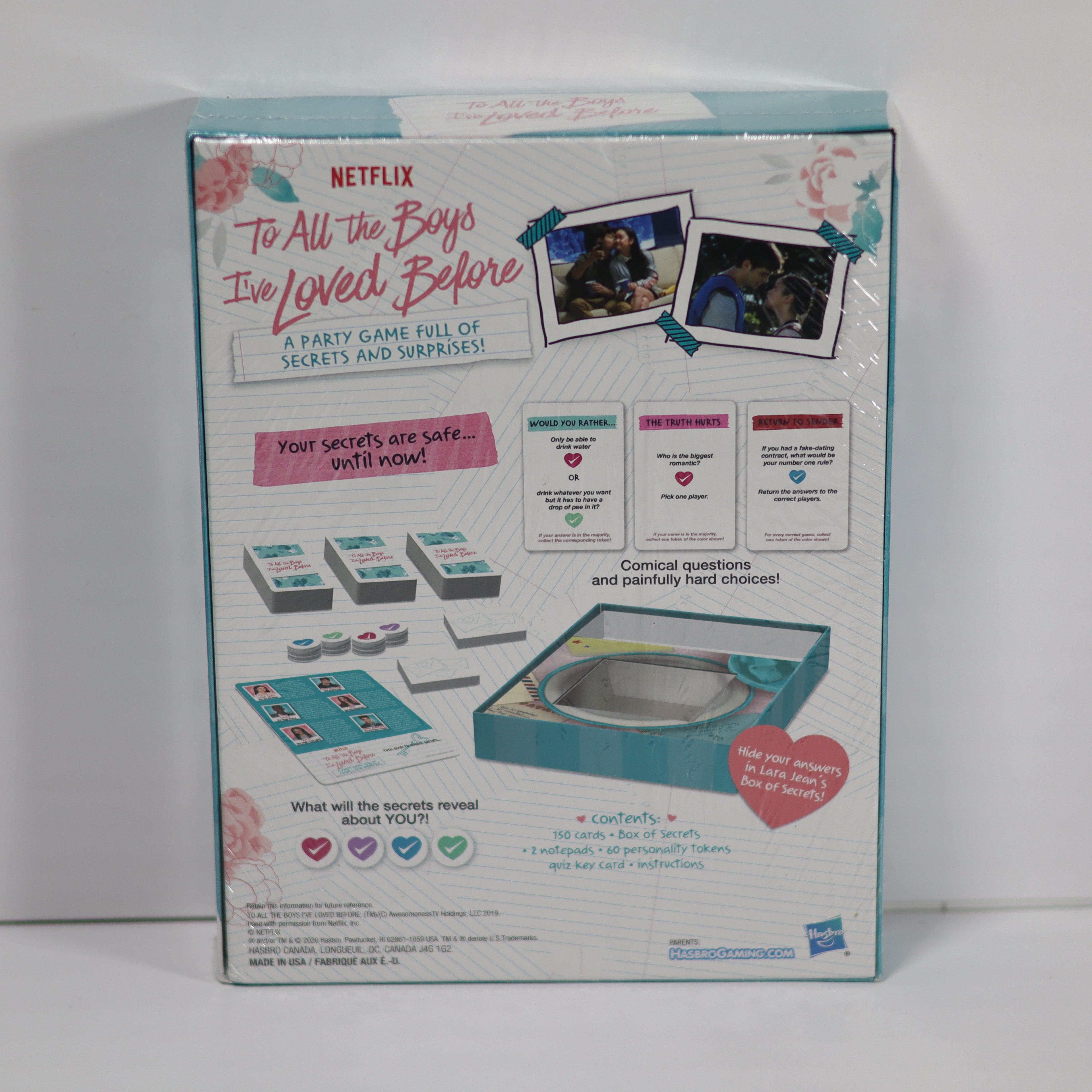 Board game packaging for 'To All the Boys I've Loved Before' by Netflix on a white background