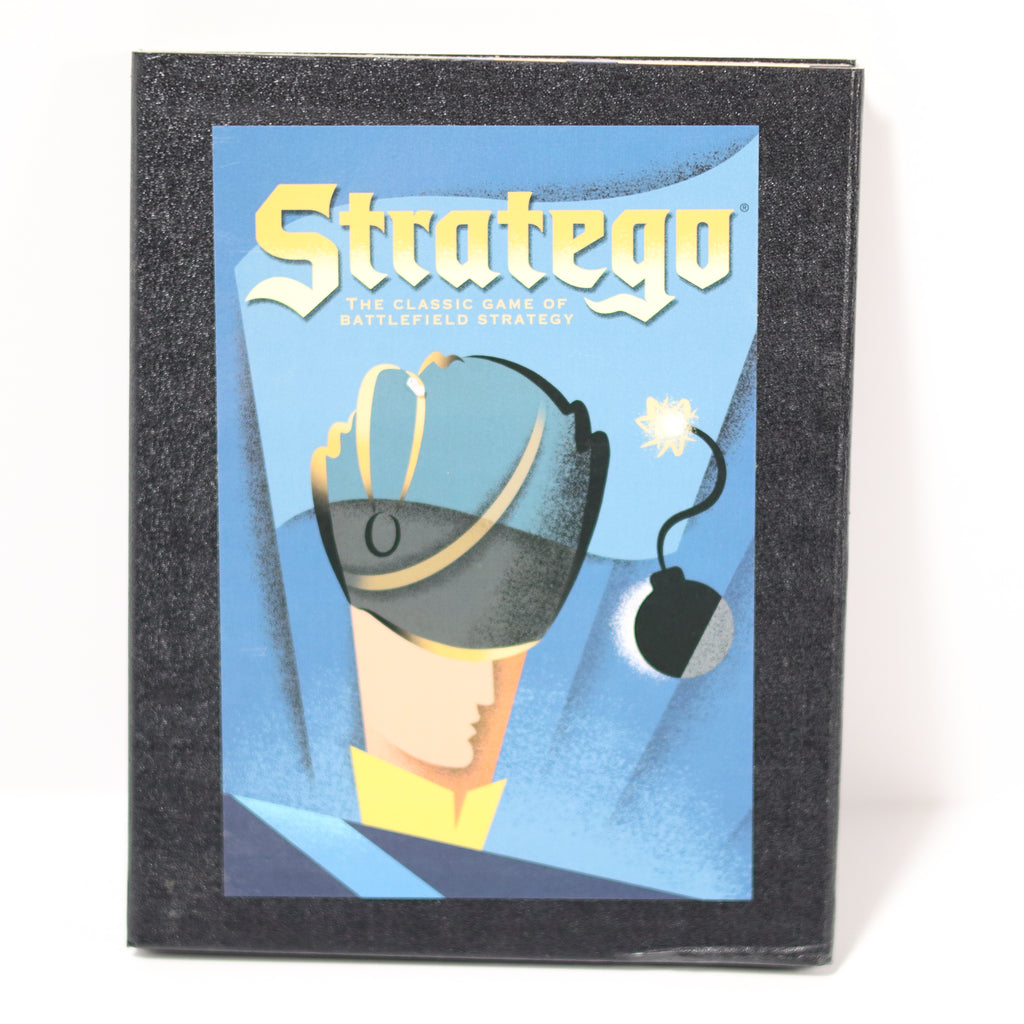 Stratego game box with a character illustration on a white background