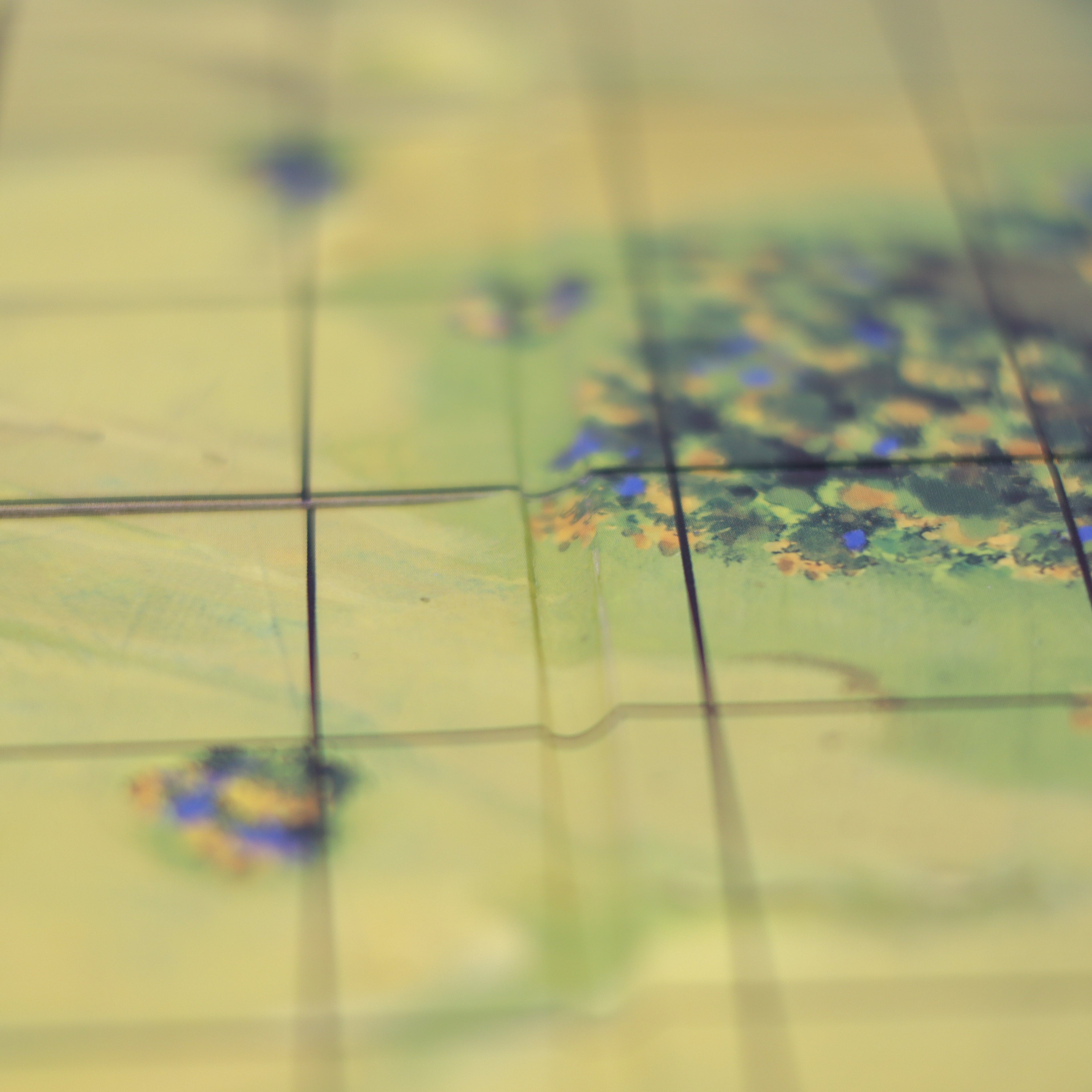 Close-up of a textured surface with geometric patterns