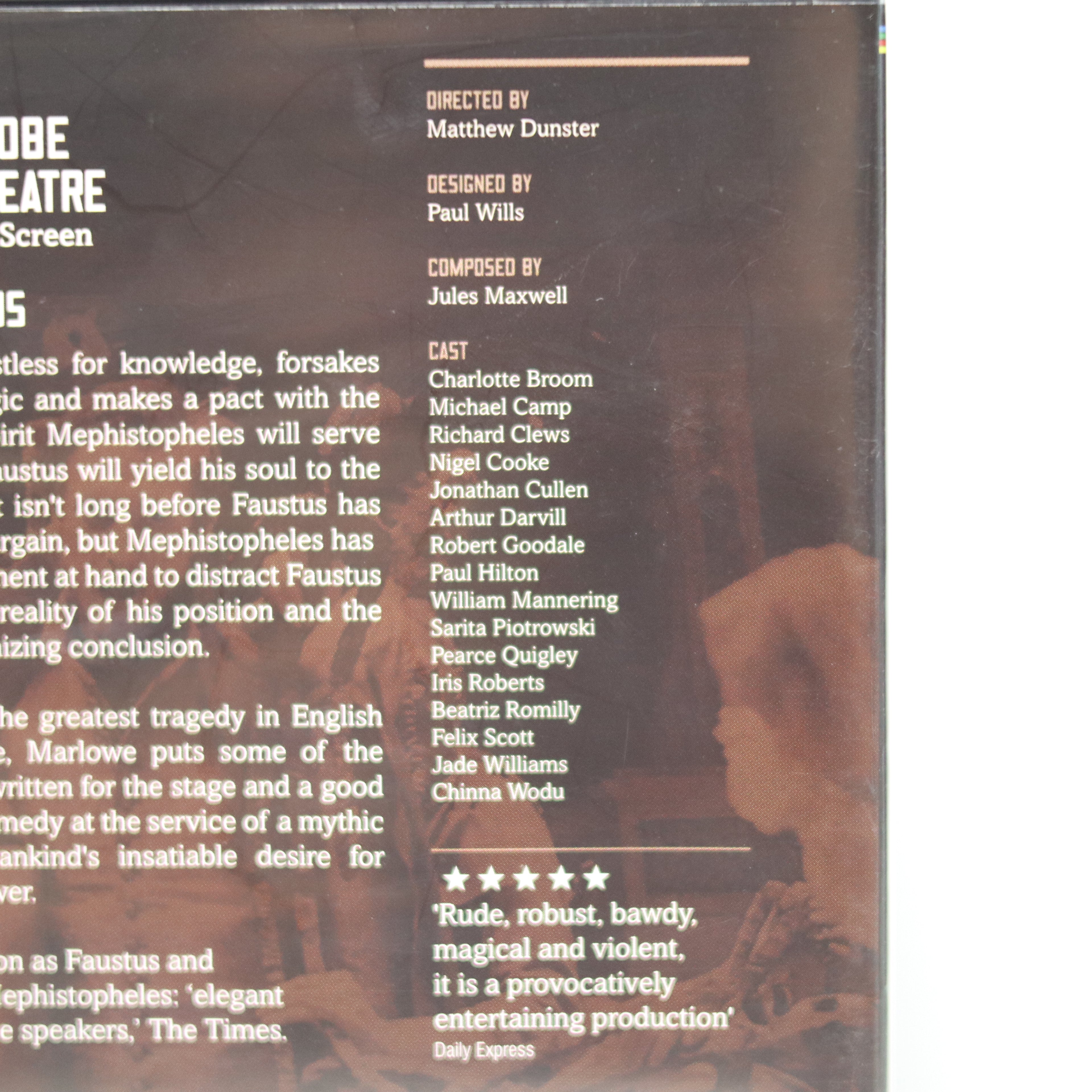 Christopher Marlowe Doctor Faustus 2-Disc DVD - Pre-Owned Classic