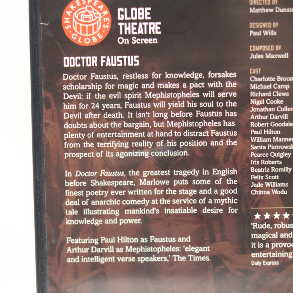 Christopher Marlowe Doctor Faustus 2-Disc DVD - Pre-Owned Classic