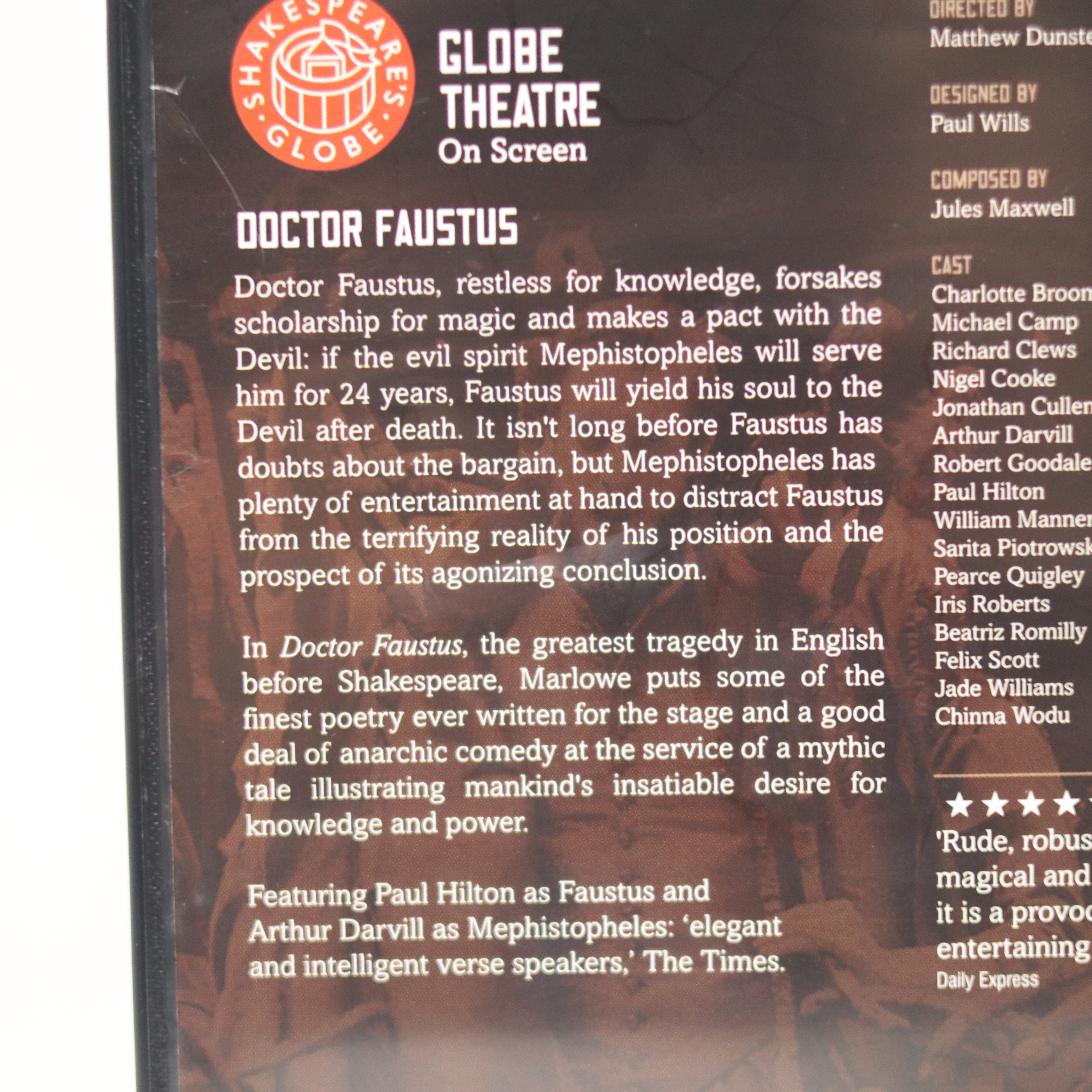 Christopher Marlowe Doctor Faustus 2-Disc DVD - Pre-Owned Classic