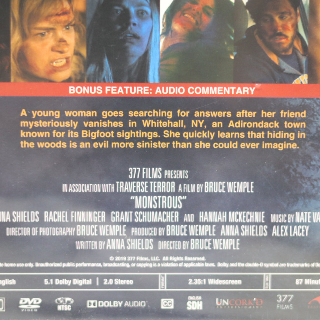 Monstrous DVD - Pre-Owned Horror Thriller - Tested & Working
