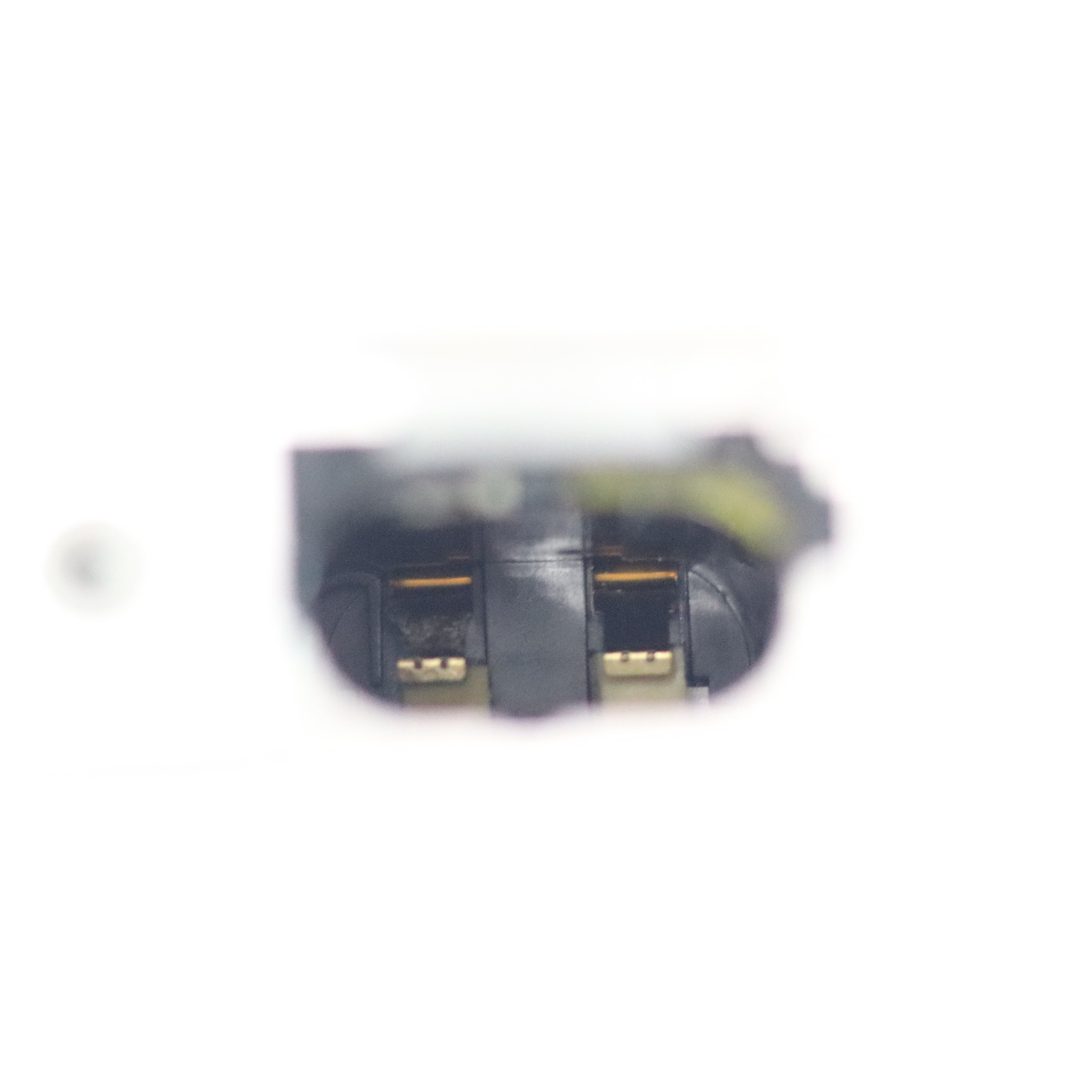 Blurred electronic component on a white background