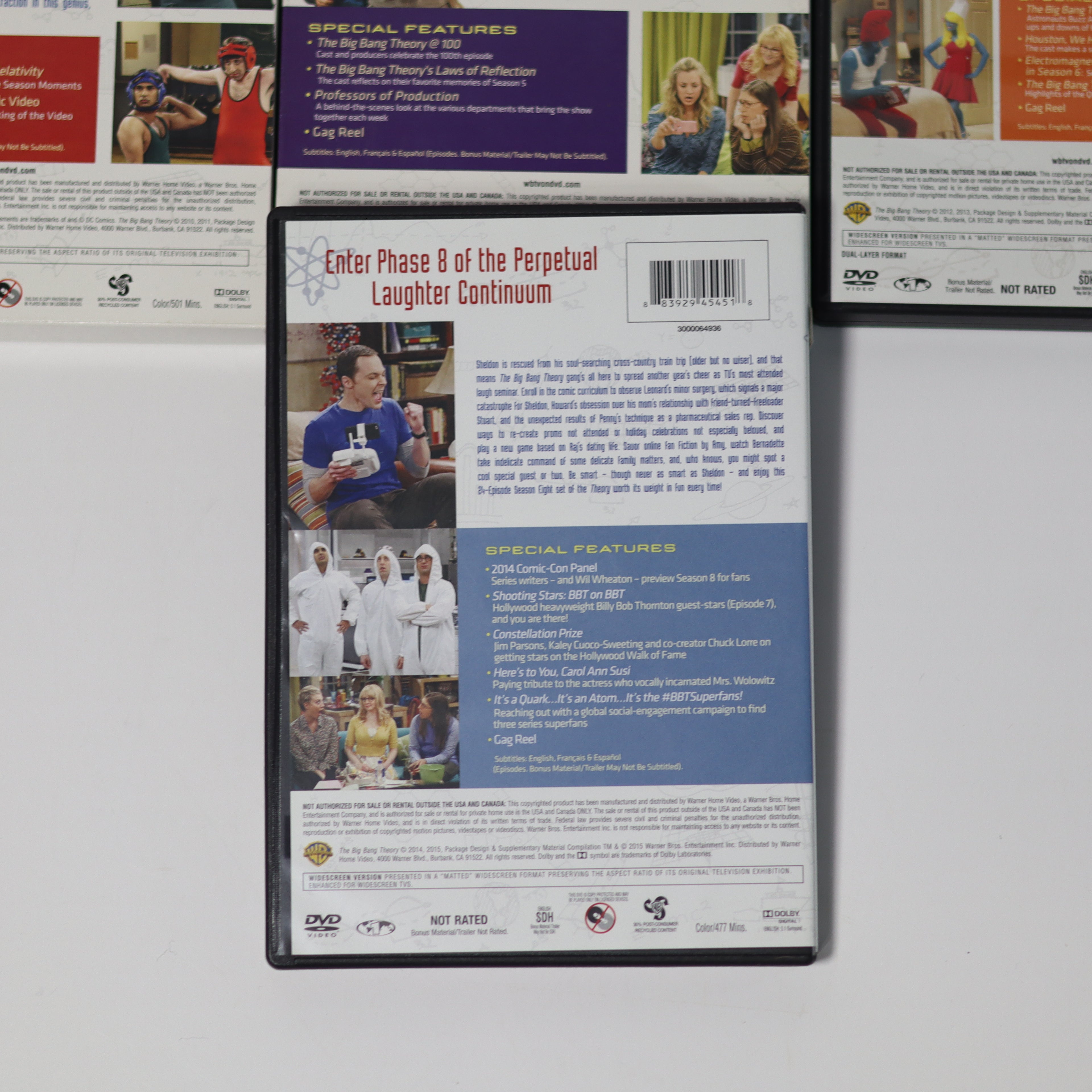 The Big Bang Theory Seasons 1-6, 8 DVD Collection - Pre-Owned