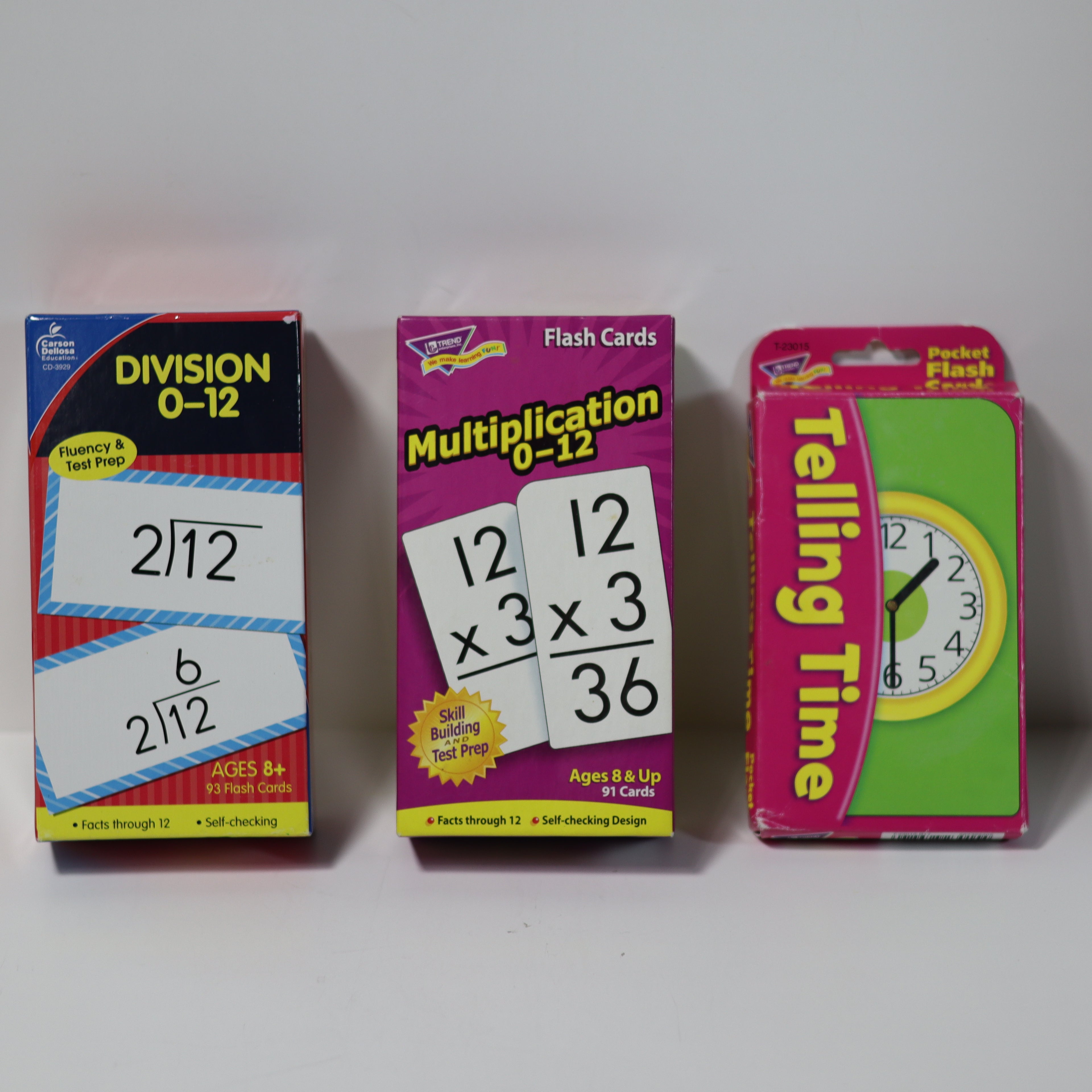Kids Math Flash Cards Set - Division Multiplication Time - Pre-Owned