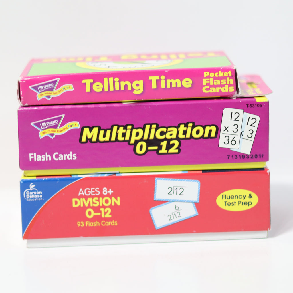Kids Math Flash Cards Set - Division Multiplication Time - Pre-Owned