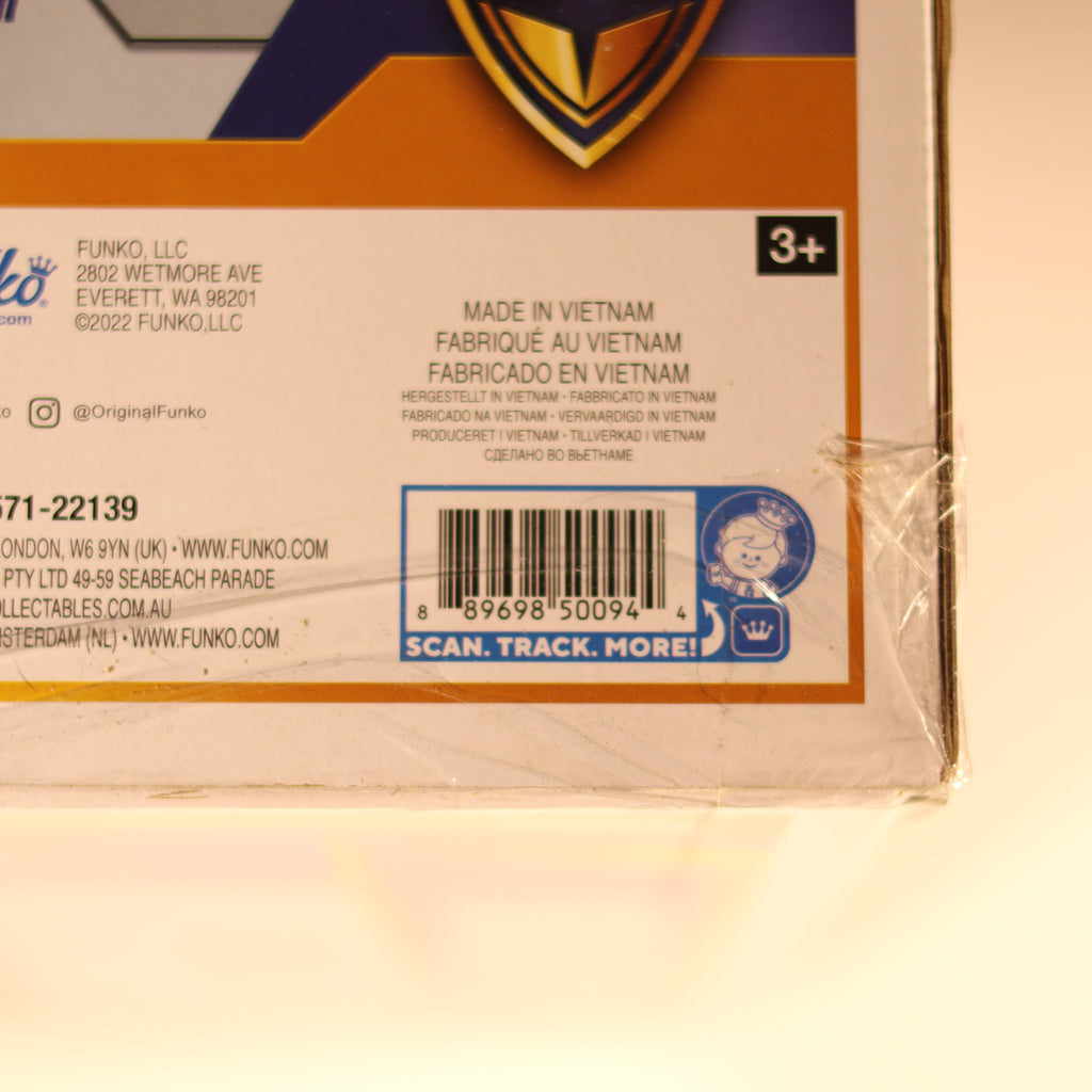Back of a Funko product packaging with branding and product details.