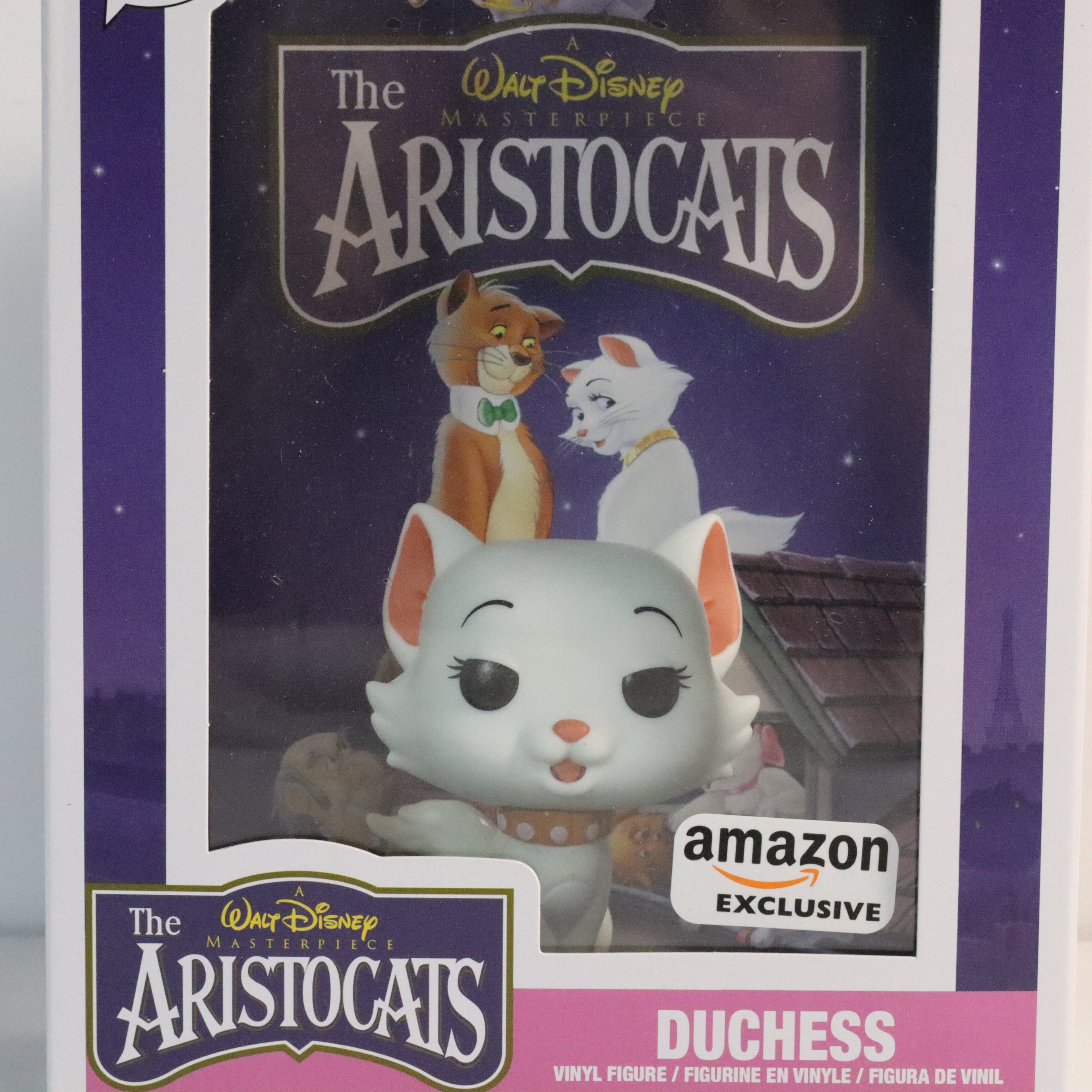 Funko Pop! The Aristocats Duchess vinyl figure packaging with Amazon Exclusive label