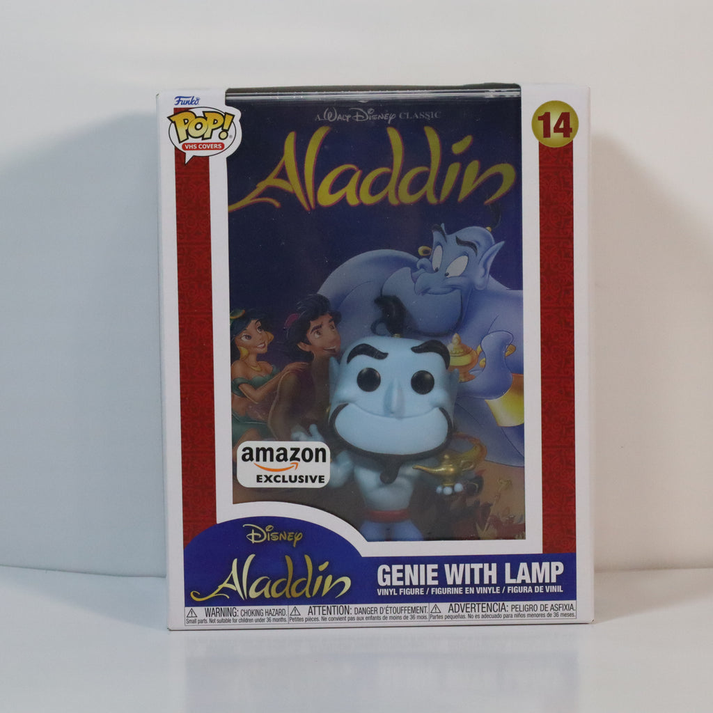 Amazon Exclusive Disney Aladdin Genie with Lamp Pop! Vinyl figure packaging on a white background