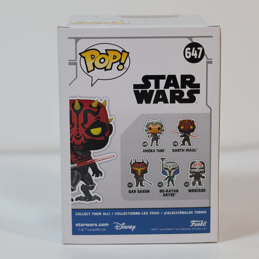 Funko Pop! Star Wars Darth Maul figure packaging on a white background