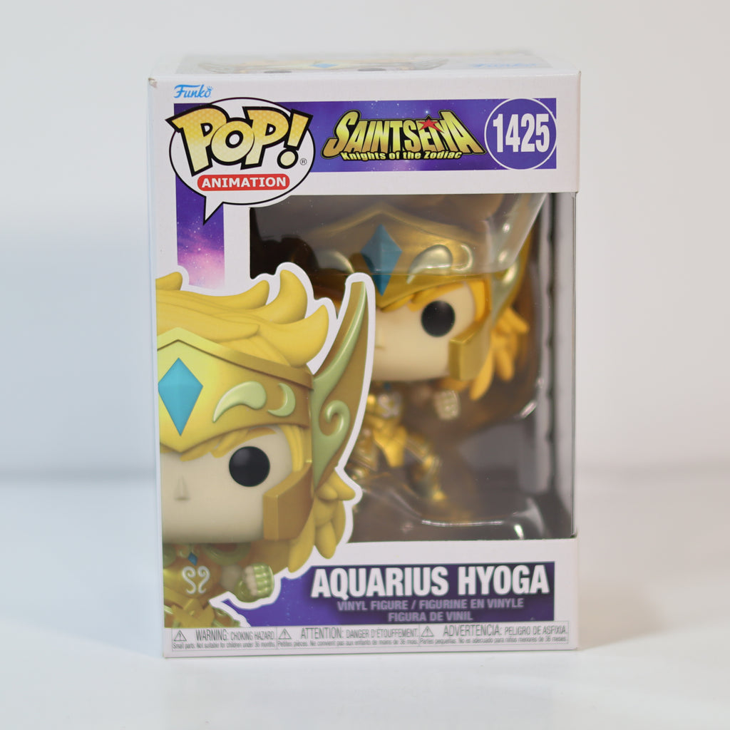 Funko Pop! Aquarius Hyoga figure packaging with Saints Row branding on a white background