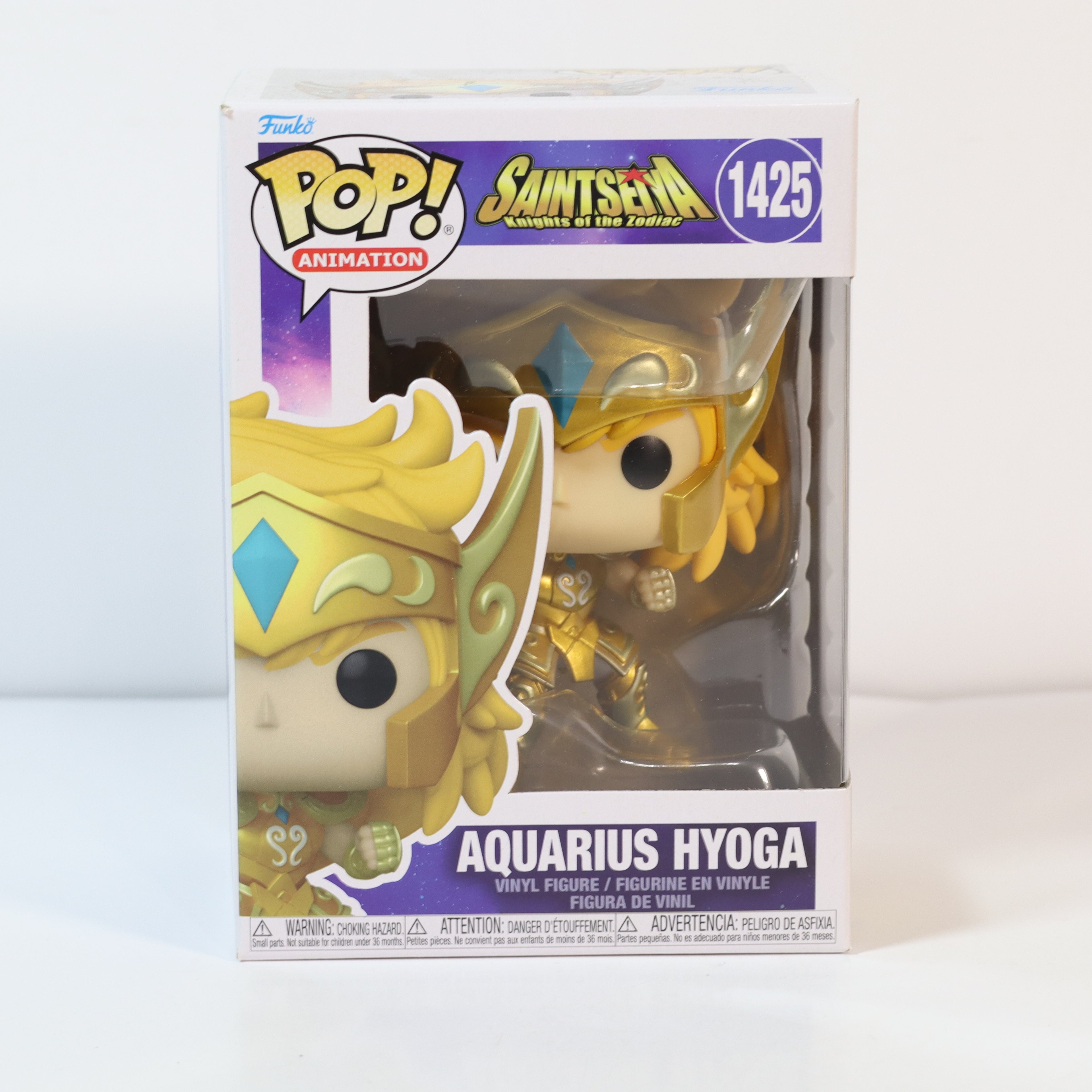 Funko Pop! Aquarius Hyoga figure packaging with Saints Row branding