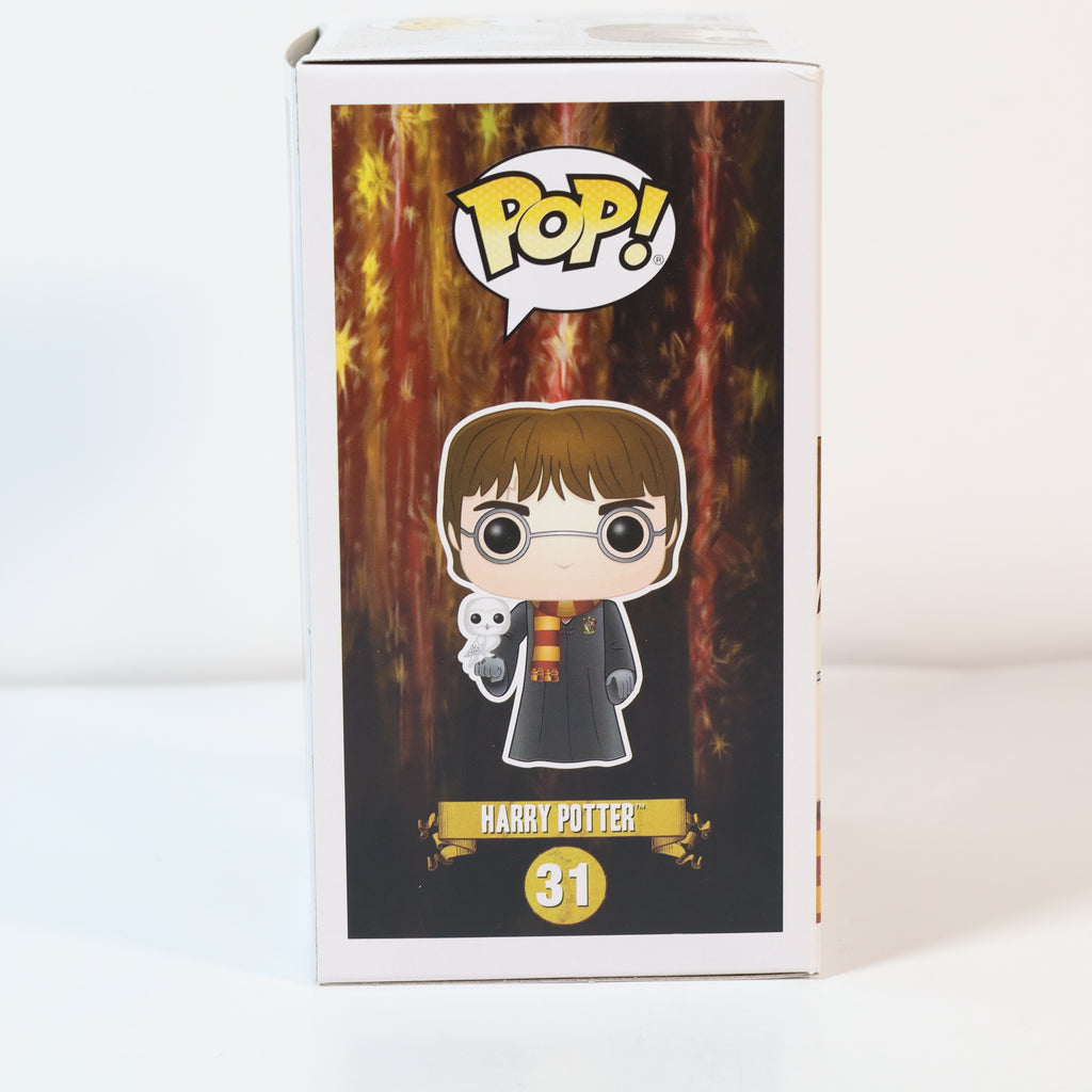 Funko Pop! vinyl figure packaging with Harry Potter illustration on a white background