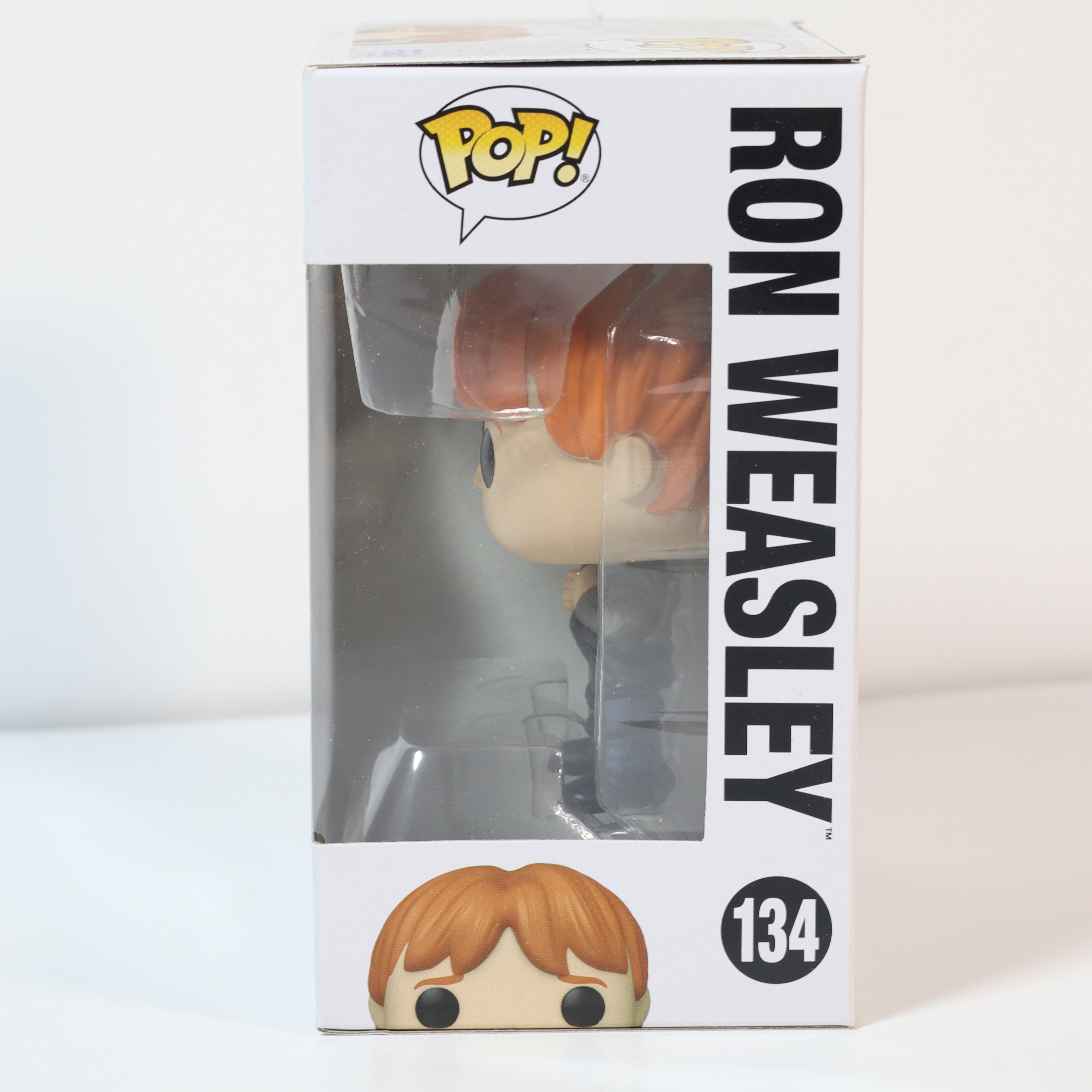 Funko Pop! Ron Weasley figure packaging on a white background