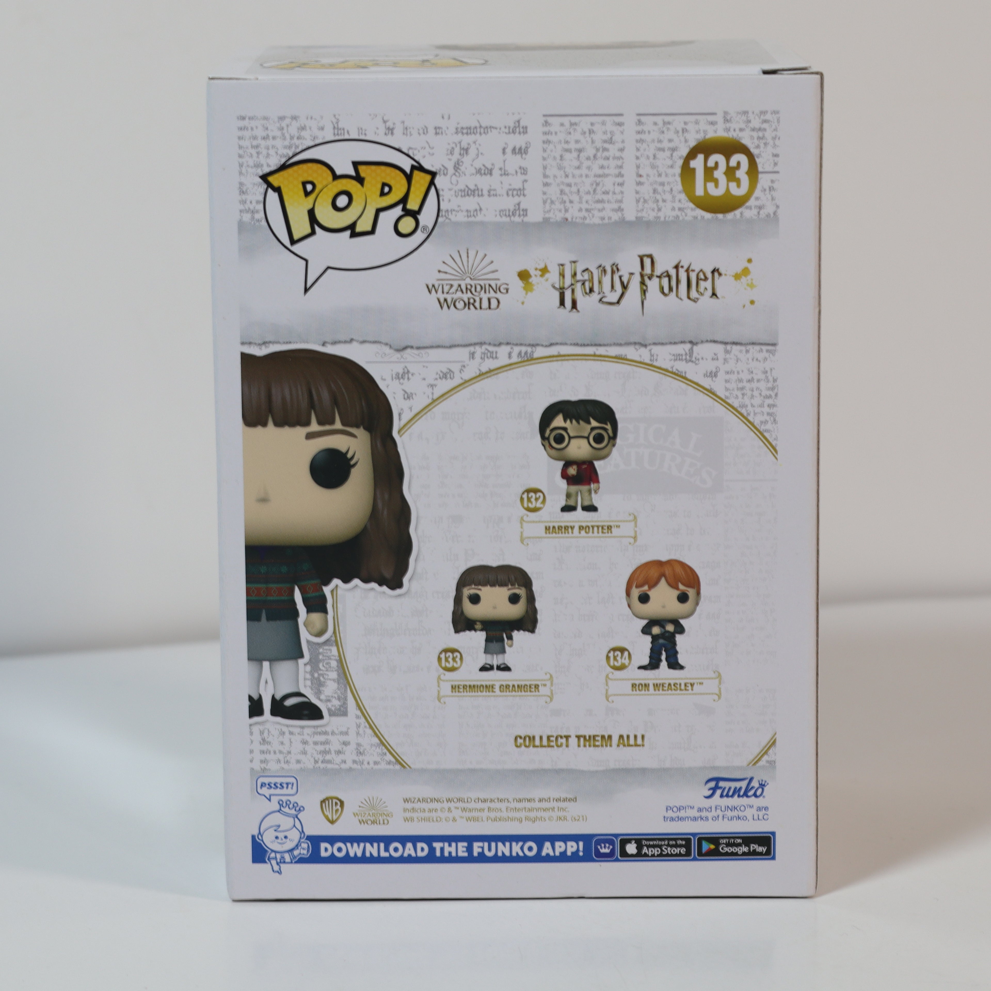 Funko Pop! Harry Potter figure packaging with character illustrations on a white background