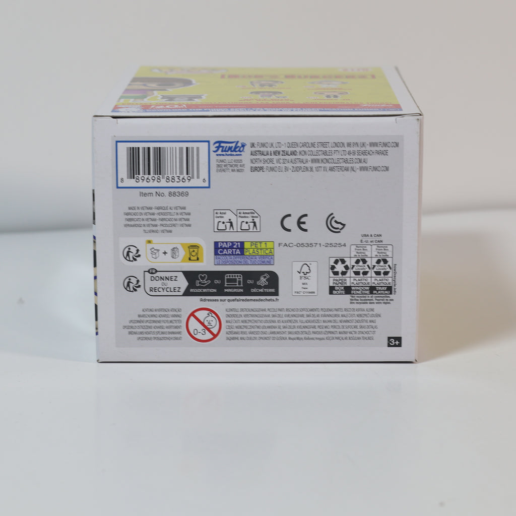 Product packaging with visible brand logo and multiple labels on a white background