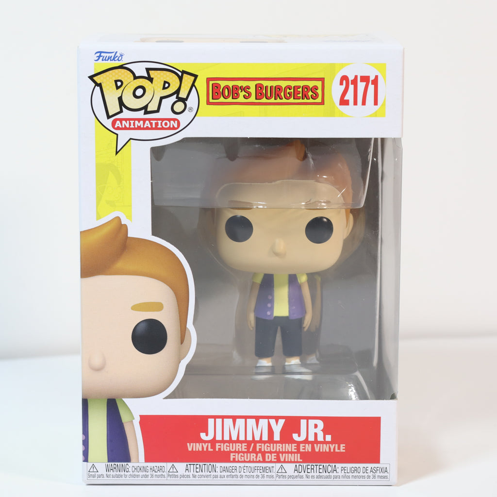 Funko Pop! vinyl figure packaging for Jimmy Jr. from Bob's Burgers on a white background