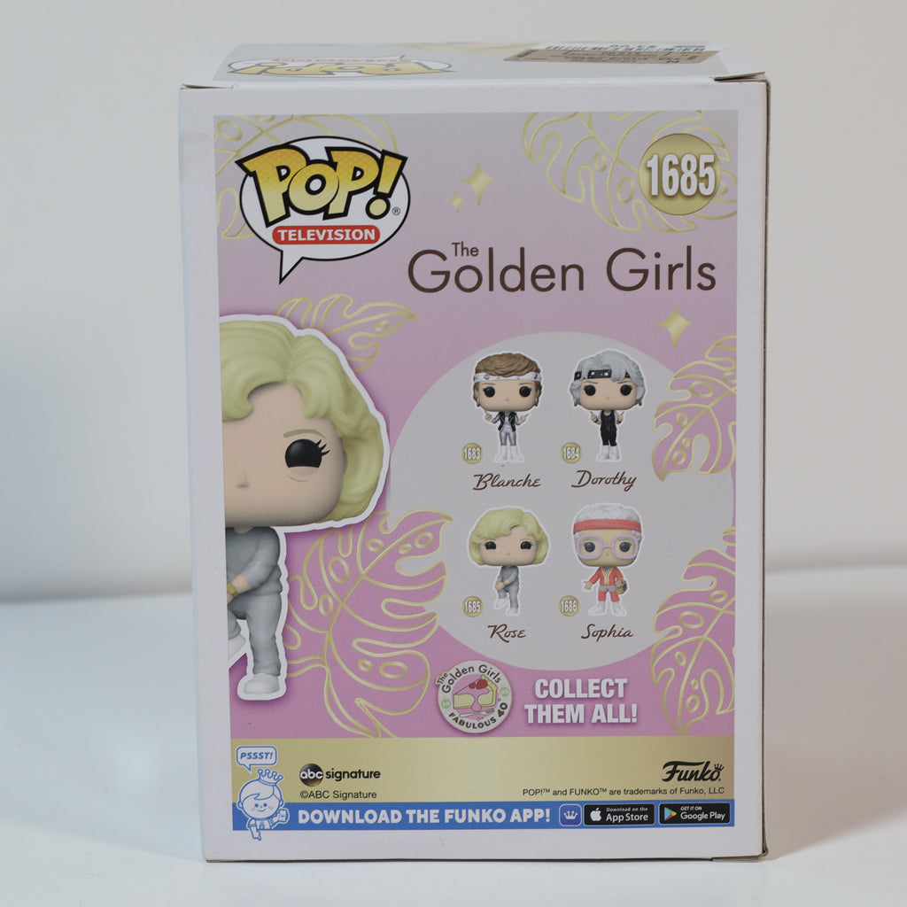 Funko Pop! box featuring The Golden Girls figures on a white background
