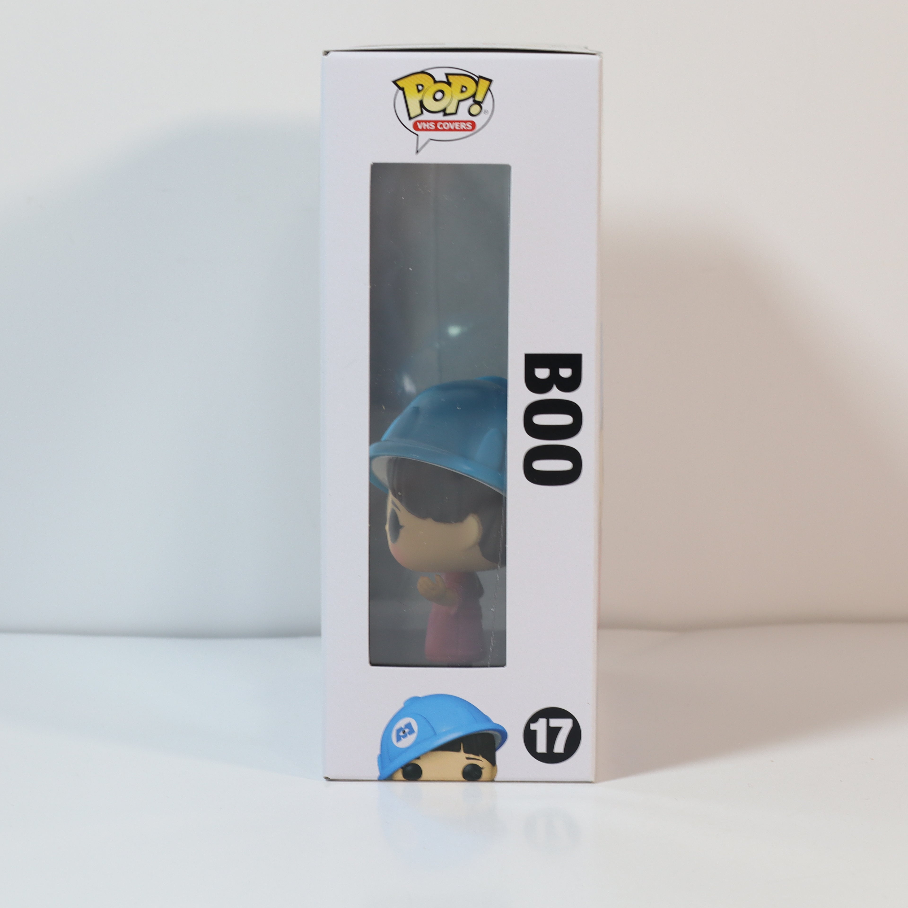 Pop! Vinyl figure packaging with 'Boo' character on a white background