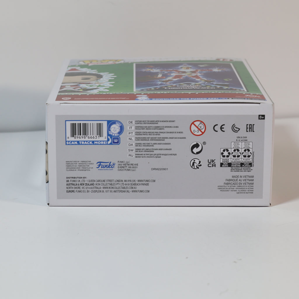 Back view of a Funko Pop! vinyl figure box with branding and product information.