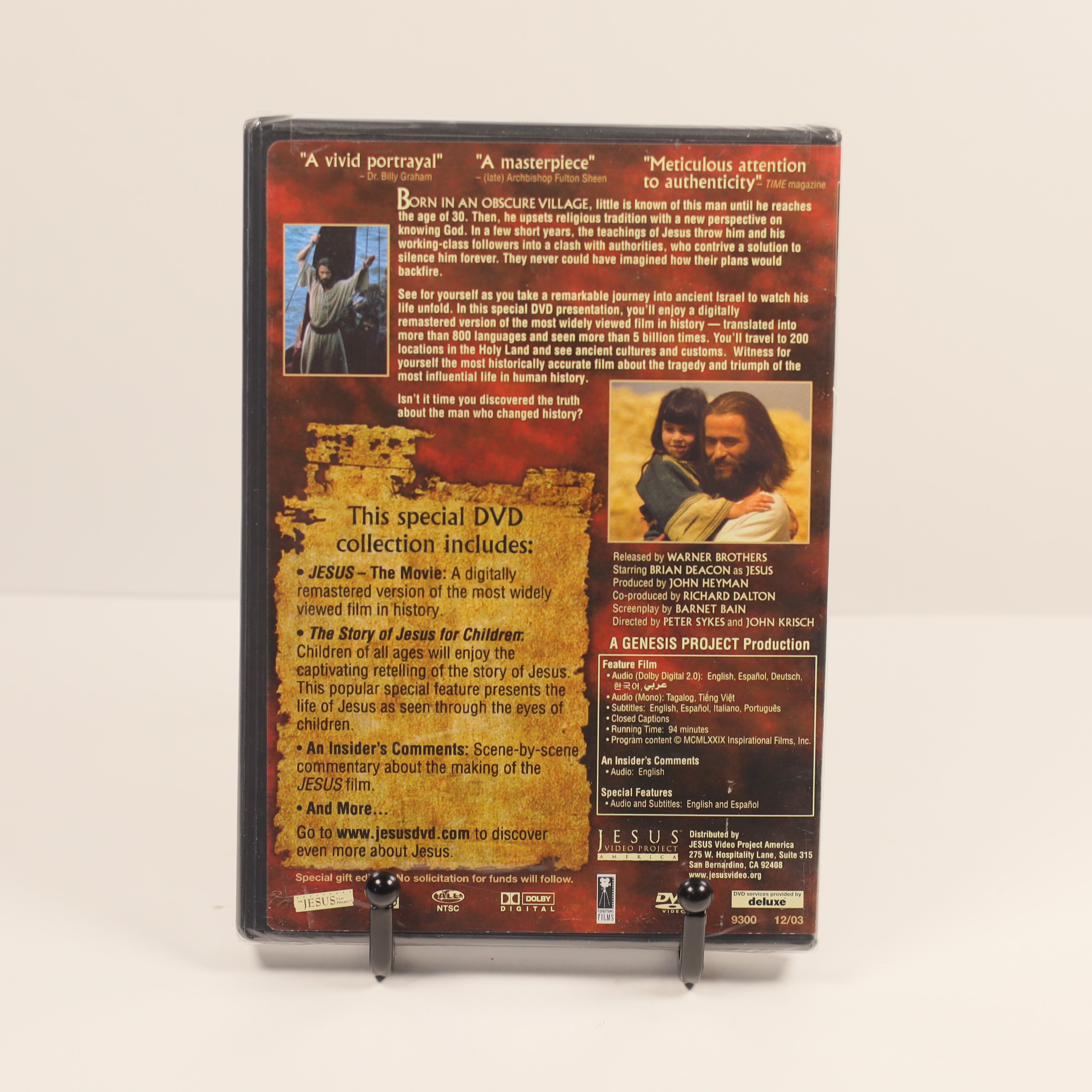 DVD case with text and images on a white background