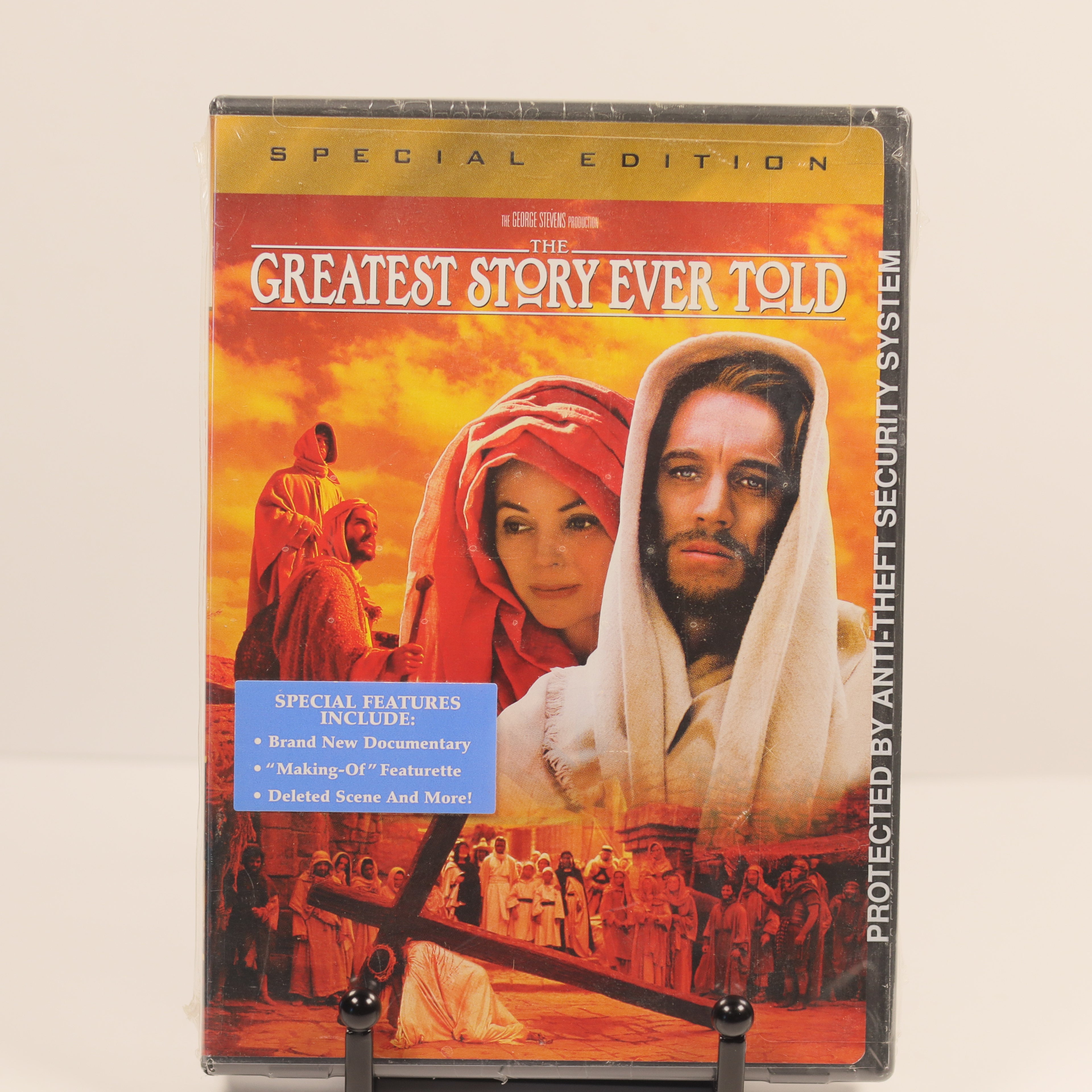 VHS tape cover of 'The Greatest Story Ever Told' with a religious theme