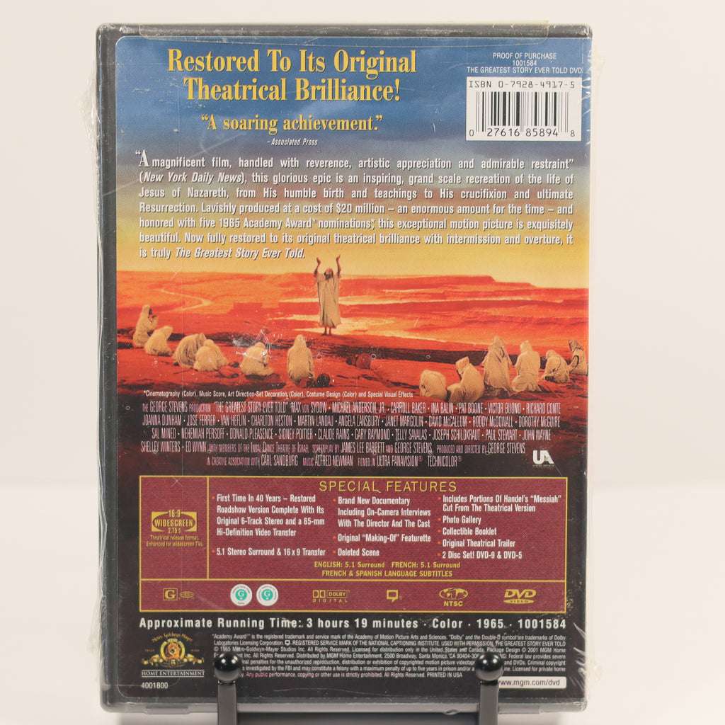 Back cover of a DVD with polar bears and scenic landscape