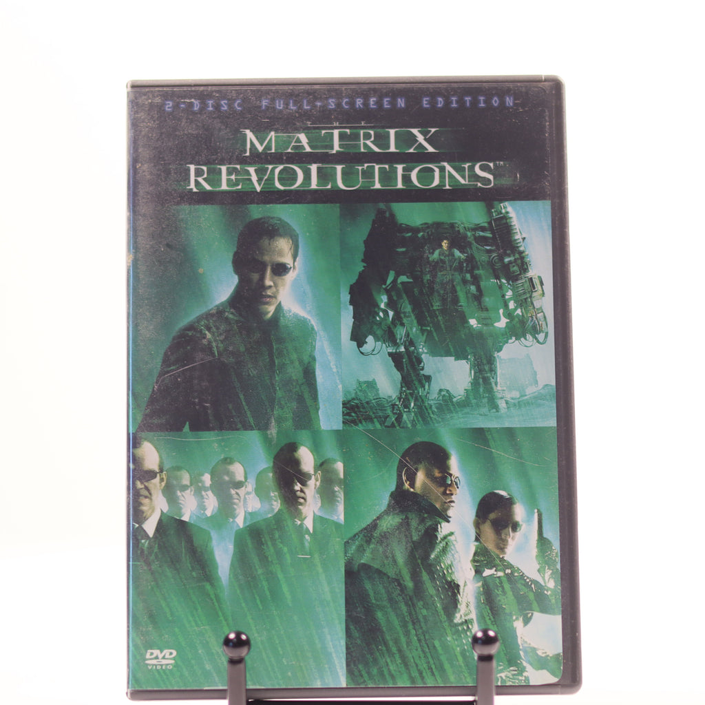 DVD cover of 'The Matrix Revolutions' with green and black color scheme.